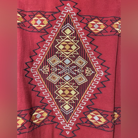 Like New Blu Pepper Aztec Embroidered Plaid Flannel Women’s Vest Size Medium - Picture 7 of 16